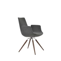 Eiffel Arm Carrot Swivel Dining Chair