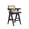 Pierre J Arm Half Wicker Counter Stool
