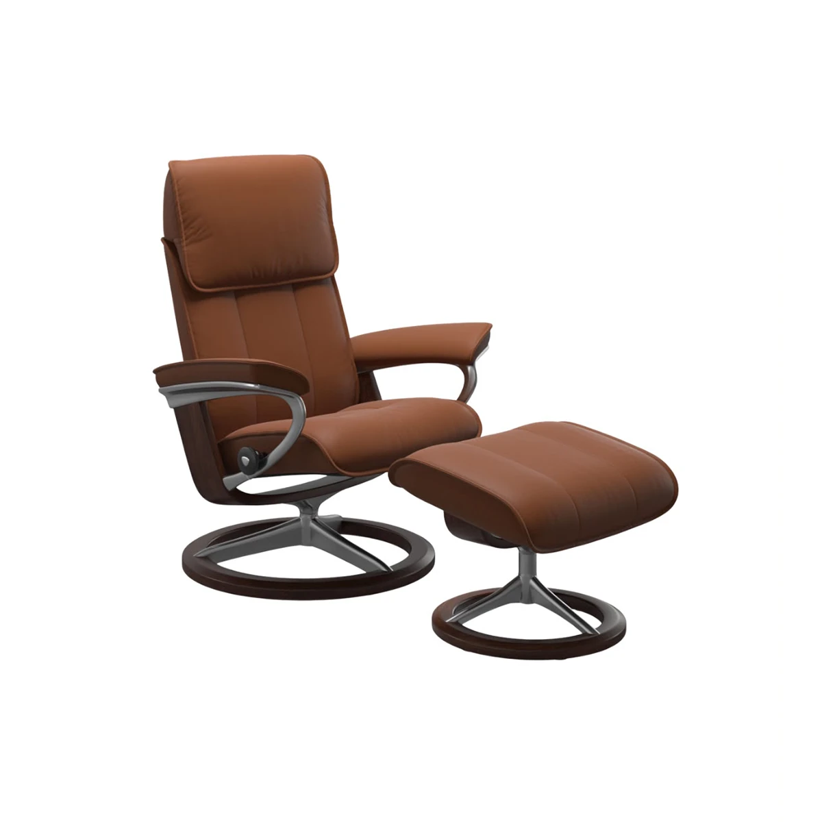 Stressless Recliner Admiral Signature Chair With Footstool - Image 3