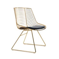 Tiger wire chair gold finish
