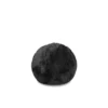 Mochi Ottoman In Black Fur