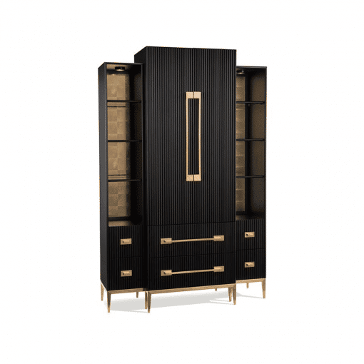 black modern cabinet rental