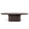 Edmund Extendable Dining Table In Brown Oak Finish