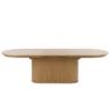 Edmund Extendable Dining Table In Natural Oak Finish