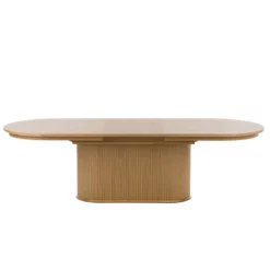 Edmund Extendable Dining Table In Natural Oak Finish