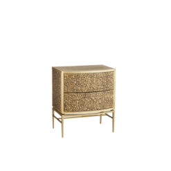 Glimmer Night Stand in Brass Finish