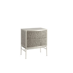 Glimmer Night Stand in Nickel Finish