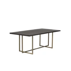 Jade Dining Table In Antique Brass