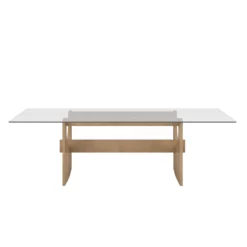 Kobe Rectangular Dining Table With Glass Top