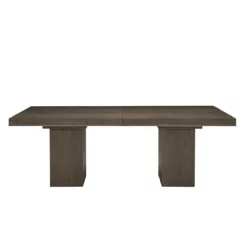 Linea Extendable Dining Table In Charcoal Finish