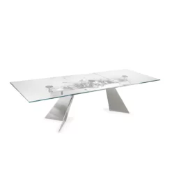 Mabilia Dining Table with Glass Top