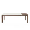 Magnolia Lacquered Glass Top Extension Table