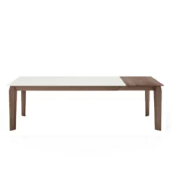 Magnolia Lacquered Glass Top Extension Table