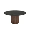 Rufus Round Wood & Stone Dining Table