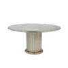 Samantha Dining Table In Gold Finish