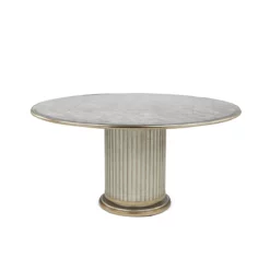 Samantha Dining Table In Gold Finish