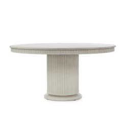 Samantha Dining Table In Washed Oak Finish