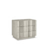 Tempo Drawer Large Nightstand In Satin Nickel Finish