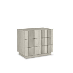 Tempo Drawer Large Nightstand In Satin Nickel Finish