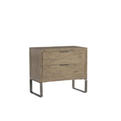 Tribeca Nightstand With Metal Base