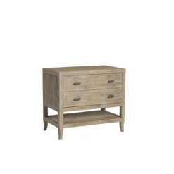Tribeca Nightstand With Wood Base