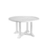 Asher Round Dining Table in White Finish