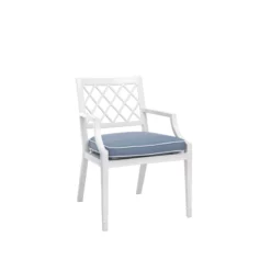 Peyton Dining Arm Chair in White Finish