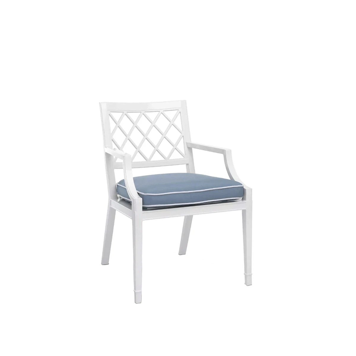 Peyton Dining Arm Chair in White Finish