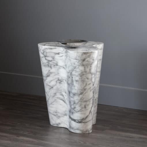 Ava End Table Large Marble Look