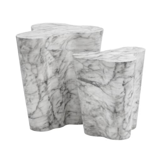 Ava End Table Large Marble Look