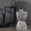 Cara End Table Marble Grey