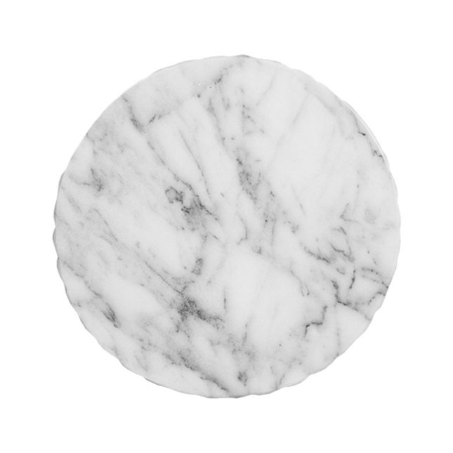 Cara End Table Marble White