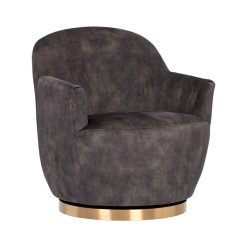 Casey Swivel Lounge Chair Shitake