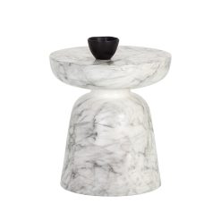 Lucida End Table Marble Finish