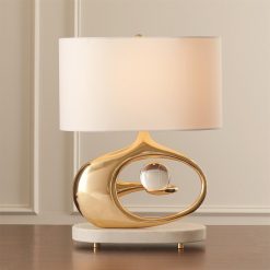 apogee table lamp brass