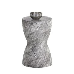 Cara End Table Grey Marble finish