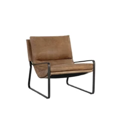 Zancor Lounge Chair In Gunmetal Base