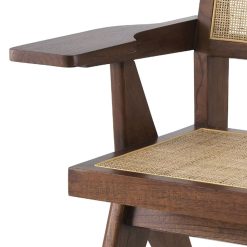 wicker chair with desk