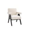 Wicker Fabric V-Shaped Dining Chair
