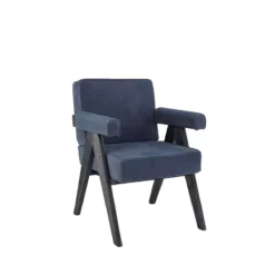 Wicker V-Shaped Dining Chair In Nubuck Finish