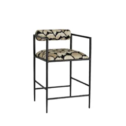 Eternal Counter Stool In Ocelot Embroidery