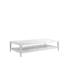 Asher Rectangular Coffee Table in White Finish