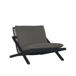 Bari Lounge Chair in Charcoal Finish