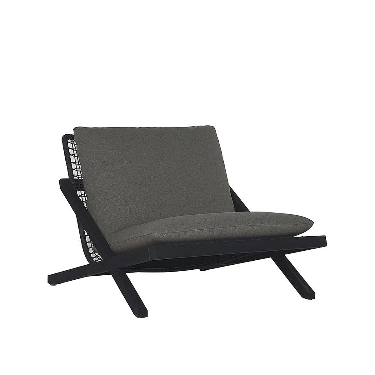 Bari Lounge Chair in Charcoal Finish