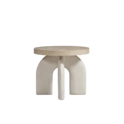 Antibes Side Table With Wood Top