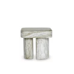 Arcadia Side Table In Faux Stone
