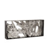 Cast Root W″ Console Table in Silver Leaf