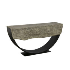 Arc Console Table In Gray Stone