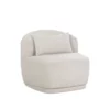 Soraya Swivel Accent Chair In Dove Cream