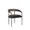 Zanatta Dining Chair In Black Leather